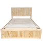 Costal Solid Pine Bed Frame with Headboard - Double - Natural