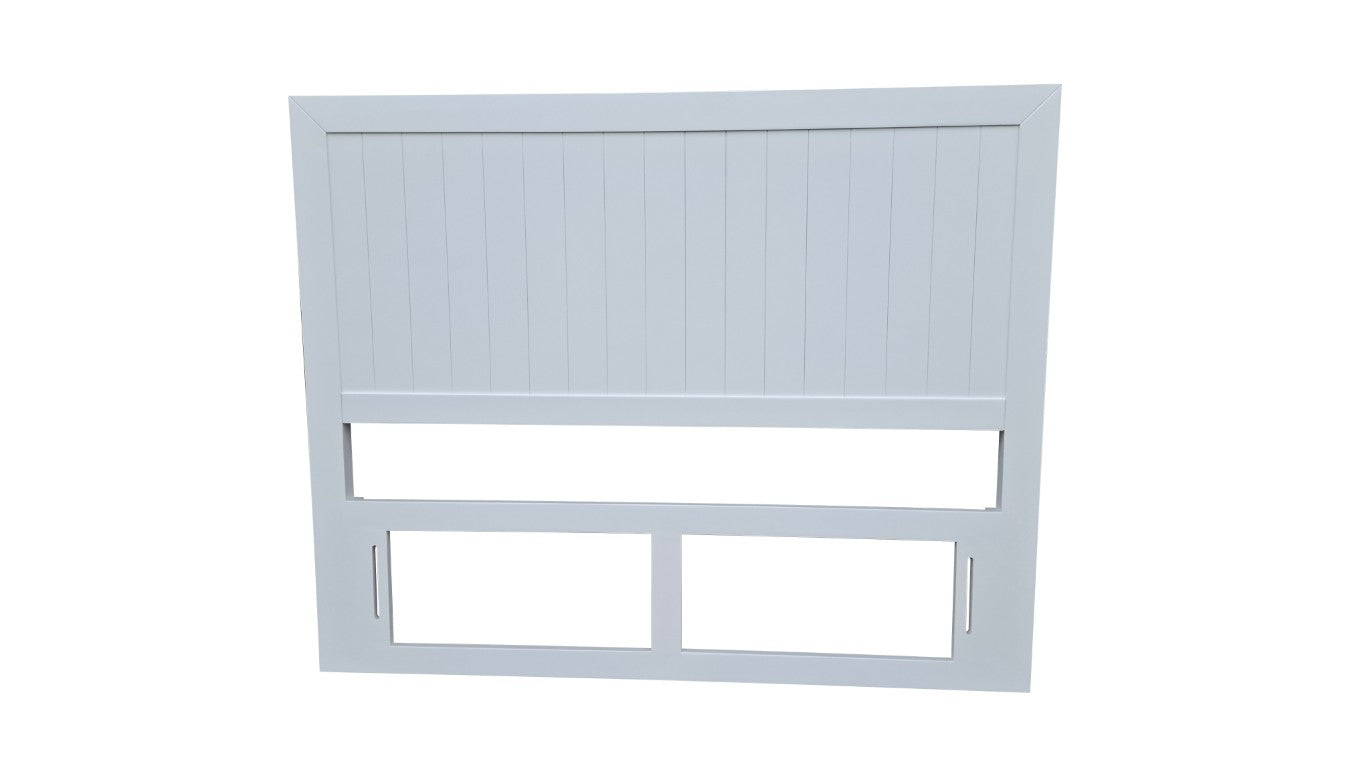 Costal Solid Pine Bed Frame with Headboard - Double - White