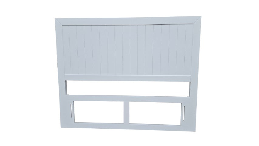115 cm high Timber headboard  - Double  - Pure White Colour