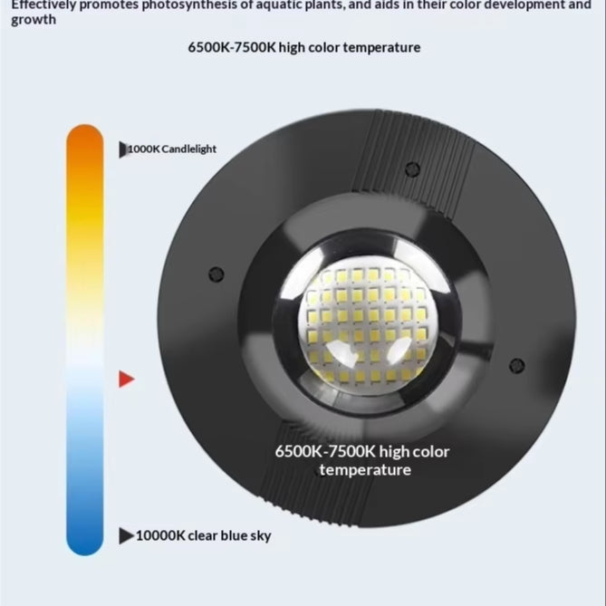 FLYING  SAUCER STYLE LED LIGHT - MODERN BLACK POWDER COATED STAINLESS STEEL DESIGN AQUARIUM LED  GROW LIGHT MODEL 640 c