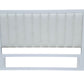 130 cm high Padded Timber headboard  - King - Pure white