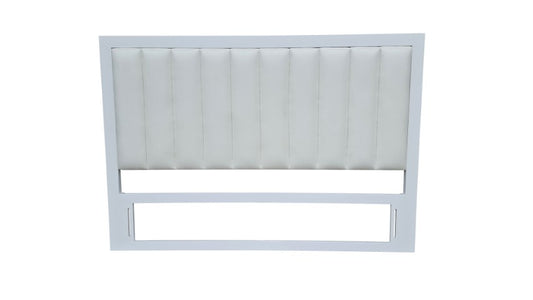 Costal Solid Pine bed frame with Padded Headboard - King - White