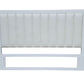 130 cm high Padded Timber headboard  - Queen - Pure white