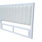 130 cm high Padded Timber headboard  - King - Pure white