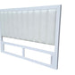 130 cm high Padded Timber headboard  - Queen - Pure white