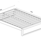 Regent Solid Pine Bed Frame with Headboard - King - Walnut Espresso