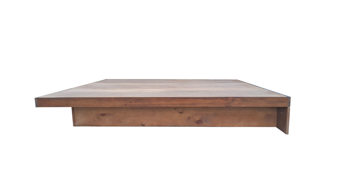ZEN Floating Platform Bed Base - King - Walnut Espresso