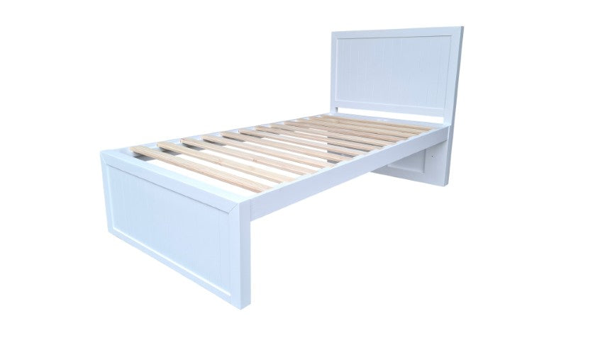 Costal Solid Pine Trundler bed frame - King Single - White