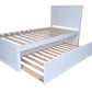 30 cm Deep Coastal Under Bed Trundler - King Single - White