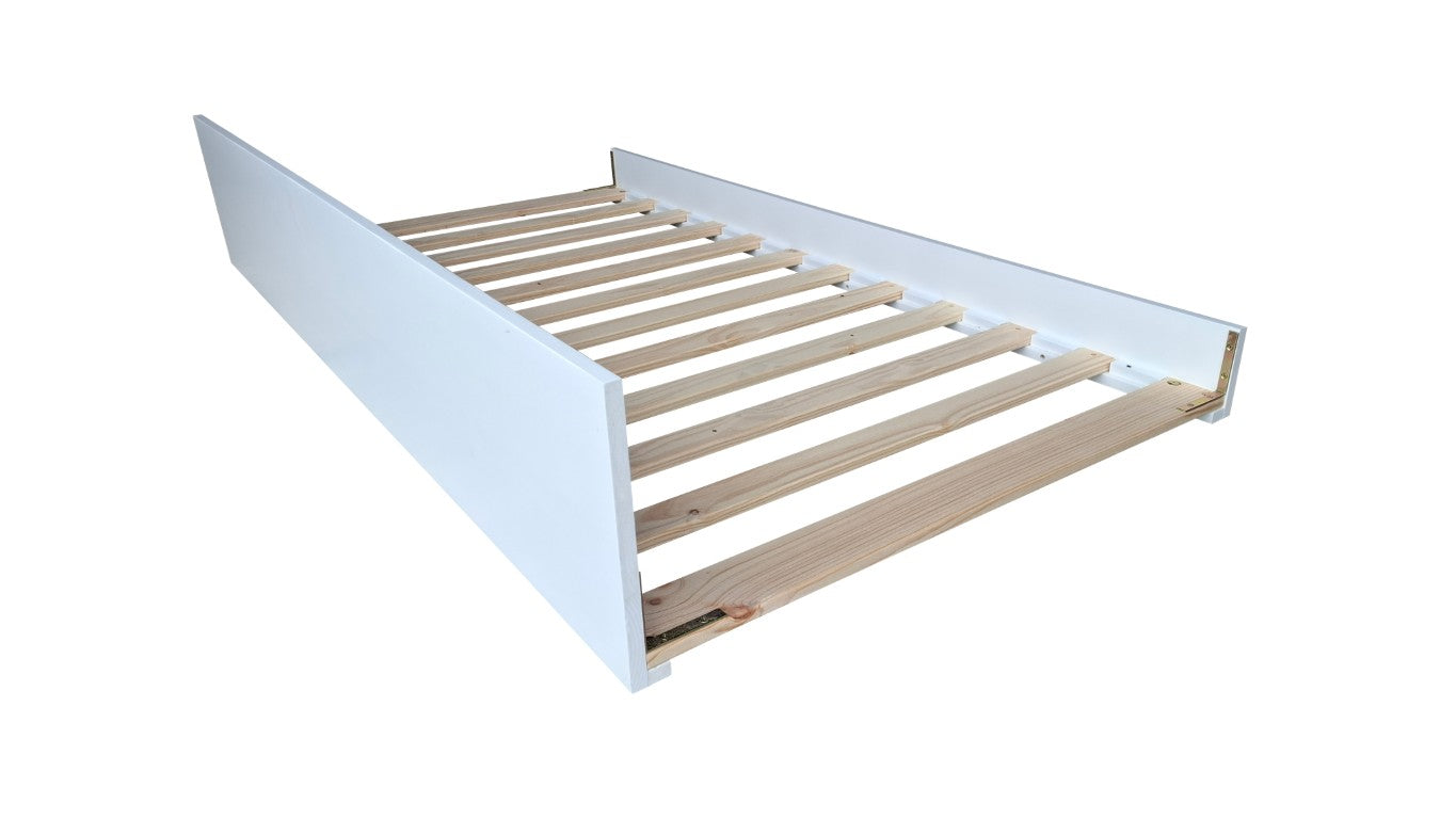Costal Solid Pine Trundler bed frame - King Single - White
