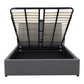 Modern Headboard with Gas lift bed base set - Queen - Charcoal