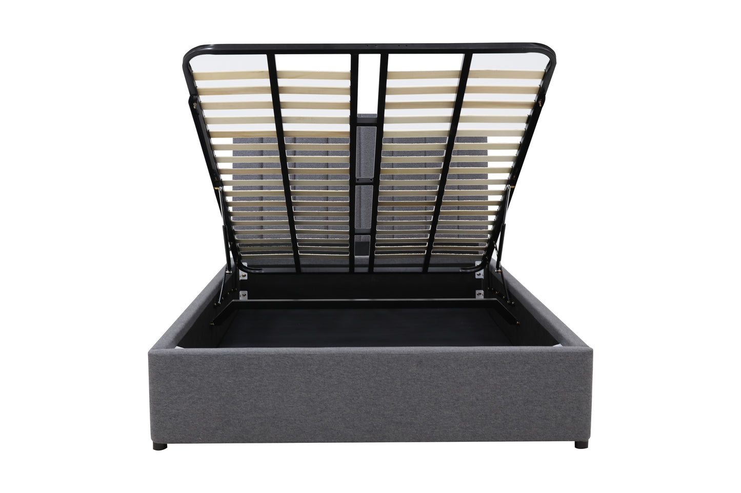 Modern Headboard with Gas lift bed base set - Queen - Charcoal