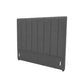 Modern Headboard with Storage bed base set - Queen - Charcoal