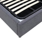 Classic Headboard with Gas lift bed base set - Queen - Charcoal