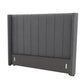 Winged High Modern Headboard - Queen - Charcoal