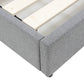 Modern Headboard Bed Frame - King Single - Latte