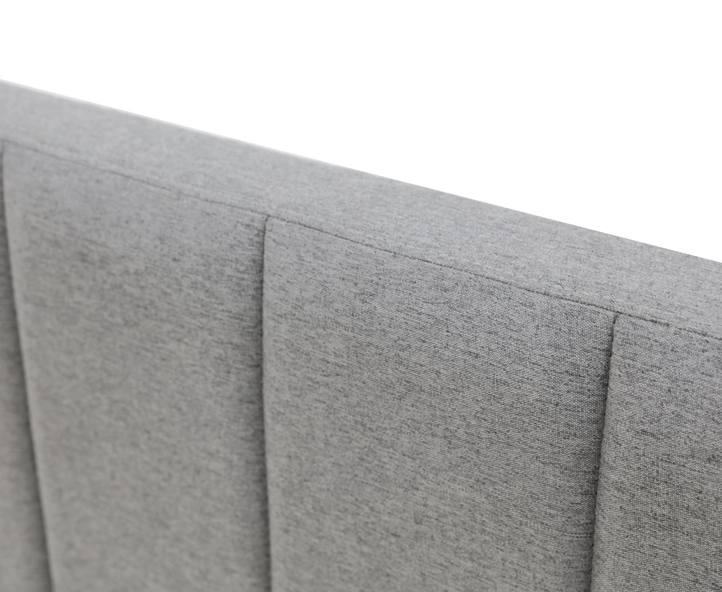 Modern Headboard Bed Frame - King Single - Latte
