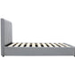 Modern Headboard Bed Frame - King Single - Latte