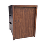 Regent Pine Bedside Table - 3 Drawers  - Walnut Espresso [ comes pre assembled ]