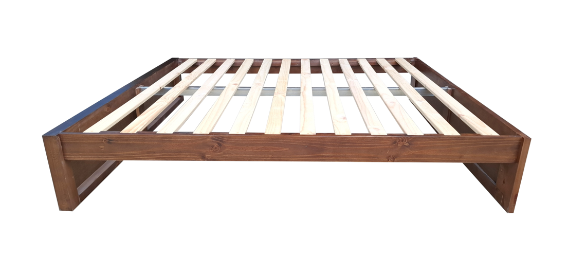 Regent Solid Pine Bed Base - King - Walnut Espresso