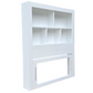 Coastal Pine BookShelf Headboard - King Single - White