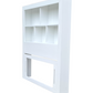 Coastal Pine BookShelf Headboard - King Single - White