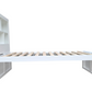 Coastal Solid Pine with Bookshelf Headbaord bed frame - King Single - White