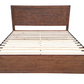 Regent Solid Pine Bed Frame with Headboard - King - Walnut Espresso