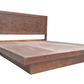 ZEN Solid Pine Bed Frame with Headboard - King - Walnut Espresso