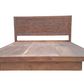 ZEN Solid Pine Bed Frame with Headboard - King - Walnut Espresso