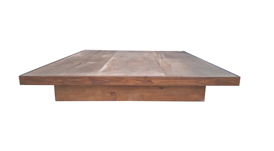 ZEN Floating Platform Bed Base - King - Walnut Espresso
