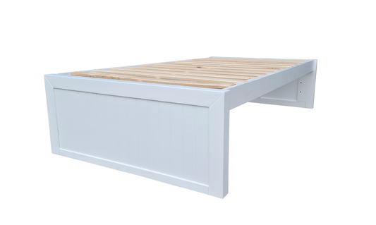 Coastal Solid Pine Bed Base - King Single - White