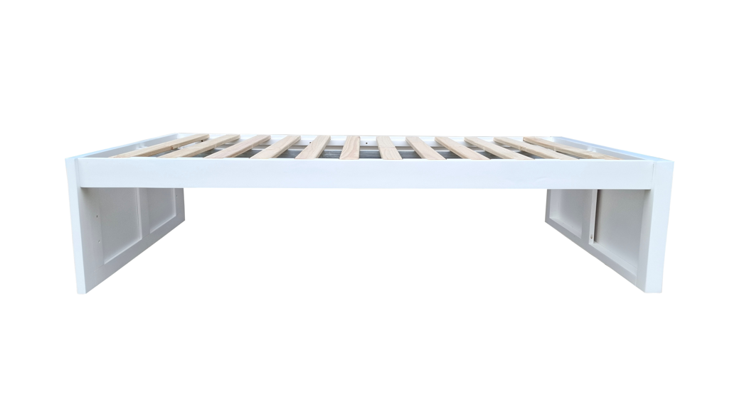 Coastal Solid Pine Bed Base - King Single - White