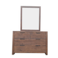 Regent Pine Dresser with Mirror - 4 Drawers - Walnut Espresso