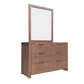 Regent Pine Dresser with Mirror - 4 Drawers - Walnut Espresso