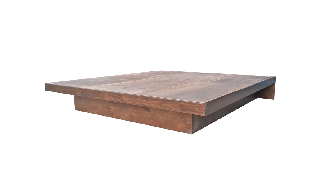 ZEN Floating Platform Bed Base - King - Walnut Espresso