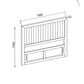 Coastal Solid Pine Timber headboard - Queen - White