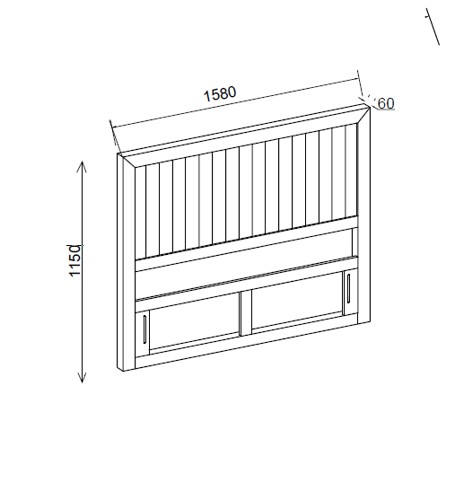 Coastal Solid Pine Timber headboard - Queen - White