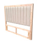 130 cm high Padded Timber headboard  - Queen - Natural Pine Colour