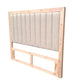 Costal Solid Pine bed frame with Padded Headboard - Queen - Natural