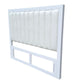 130 cm high Padded Timber headboard  - King - Pure white