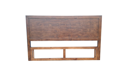 Regent Solid Pine Timber headboard - King - Walnut Espresso