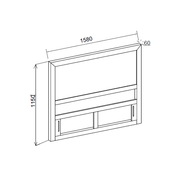 Regent Solid Pine Timber headboard - Queen - Walnut Espresso