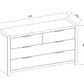 Regent Pine Dresser with Mirror - 4 Drawers - Walnut Espresso