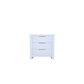 Coastal Solid Pine Bedside Table - 3 Drawers - White