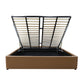 Gas Lift Storage Bed Base - King - PU Leather Tan