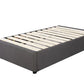 Long Single Bed Bases With 2 Drawers- Charcoal