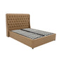 Classic Headboard with Gas lift bed base set - Queen - PU Leather Tan