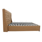 Classic Headboard with Gas lift bed base set - Queen - PU Leather Tan
