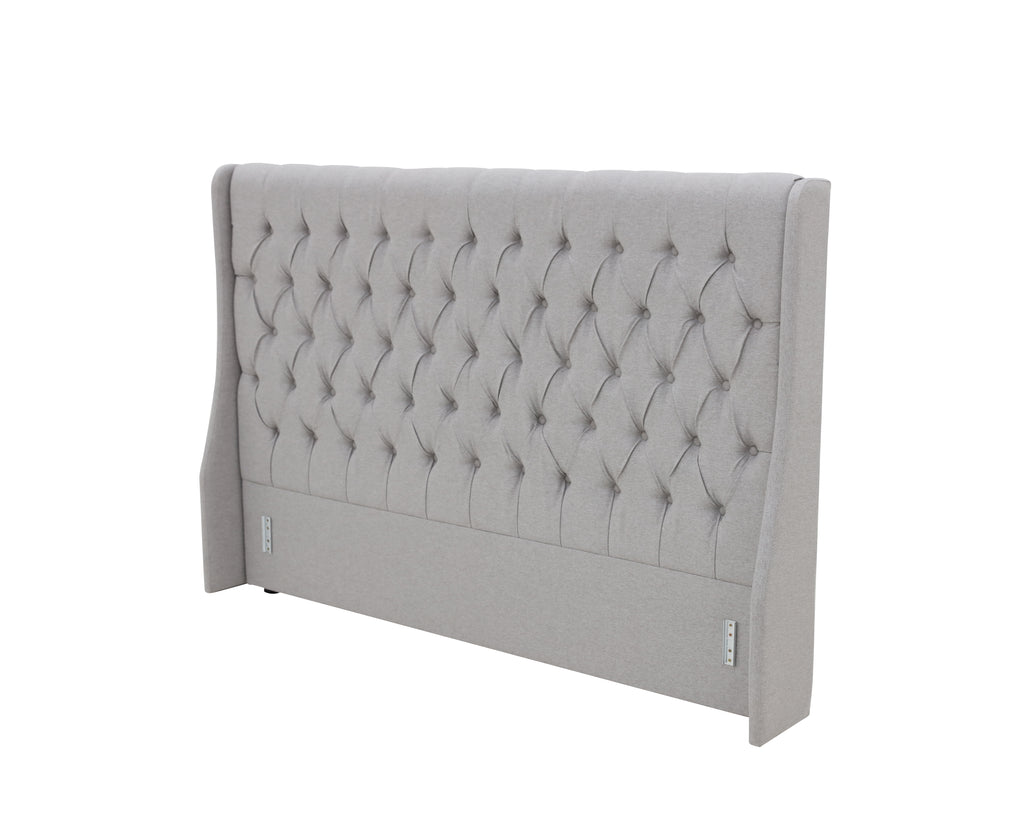 Classic Headboard with Wings - Queen- Latte